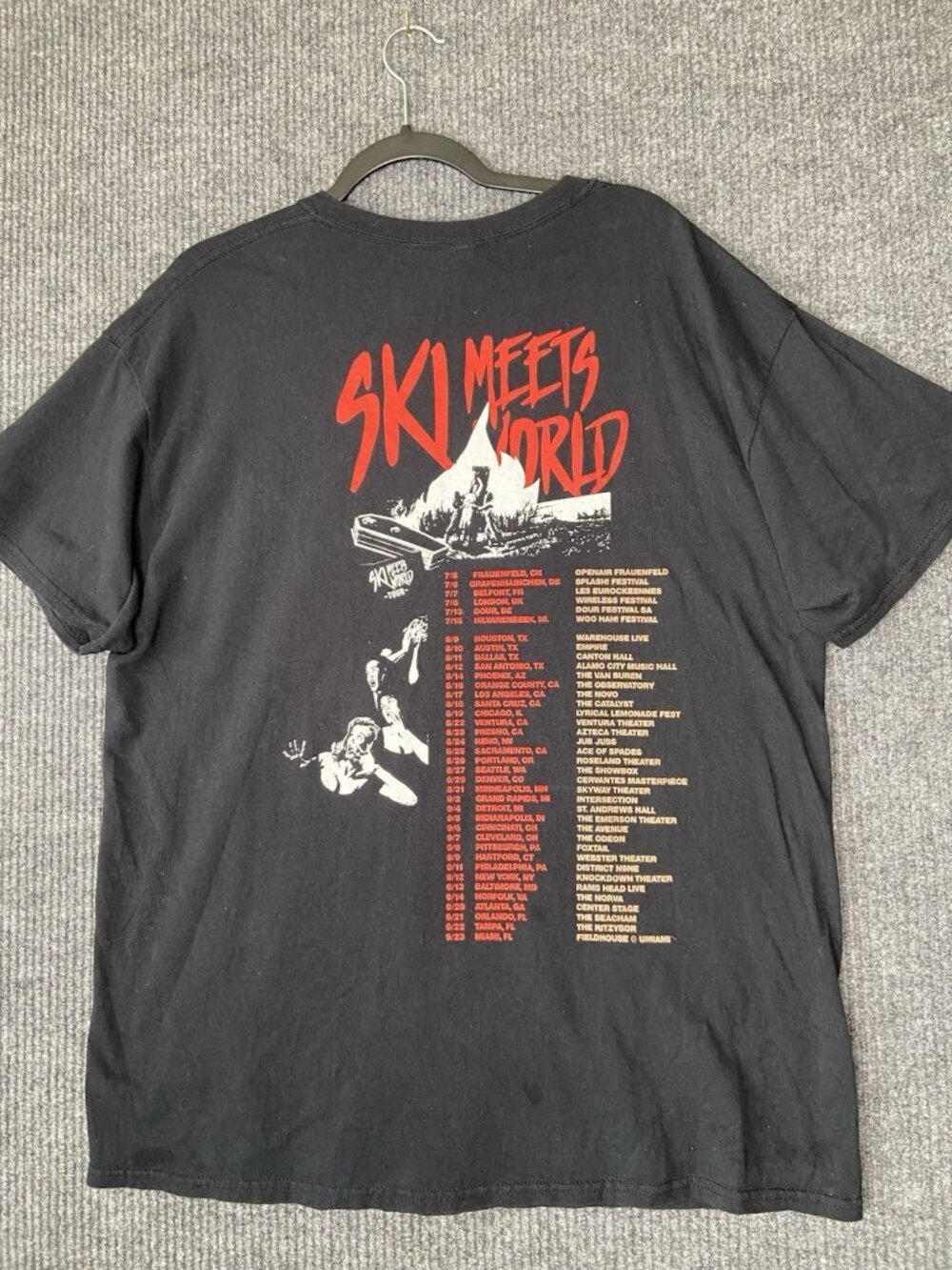 Ski Mask The Slump God Concert Shirt sz XL Ski Meets World Tour Merch Revenge - Picture 3 of 4
